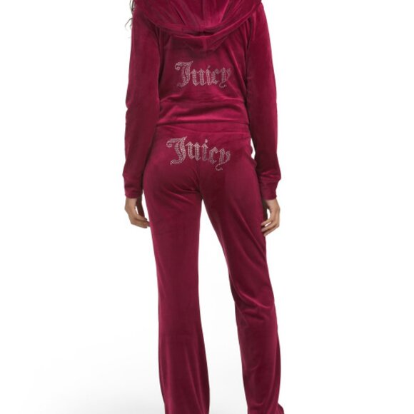 Juicy Couture Velour Dark Crimson Tracksuit - Picture 1 of 2